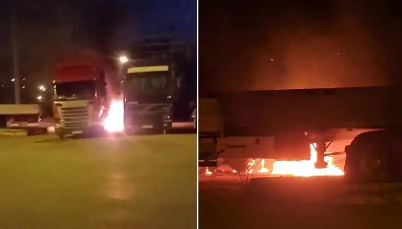 Park Halindeki Tırlara Gece Yarısı Alevli Saldırı: Sebebi Nedir?