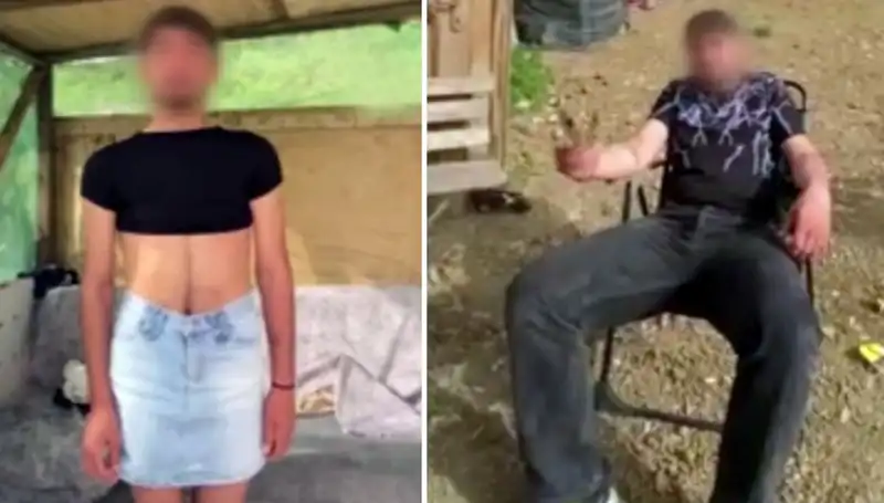 Kendi Hırsızlarını Yakalayan Mahalleli, Onlara Kadın Kıyafeti Giydirip Video Çekti