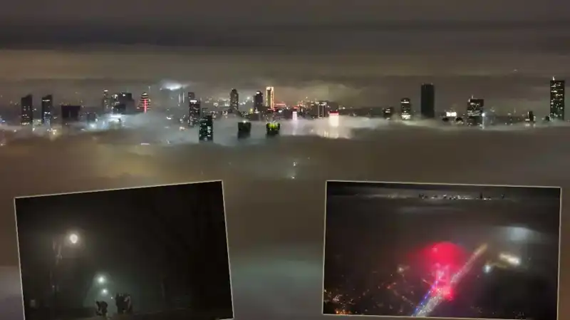 İstanbul'un Tarihi Güzellikleri Sisler Arasında Gizemli Bir Güzellik Sunuyor