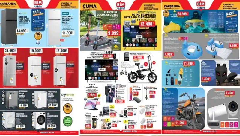 BİM 8-11 Temmuz Aktüel Kataloğu Açıklandı: Elektronik ve Ev Eşyalarında Büyük İndirimler!